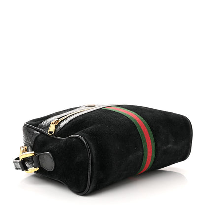 Gucci Suede Patent Web Small Ophidia Shoulder Bag Black 4 of 16