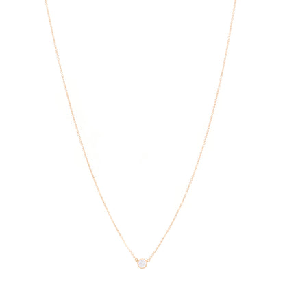 Tiffany 18K Rose Gold Diamond .21ct Elsa Peretti Diamonds by the Yard Pendant Necklace 1 of 5