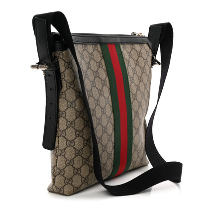 Gucci GG Supreme Monogram Web Messenger Bag Black 3 of 13