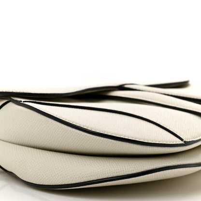 Christian Dior Grained Calfskin Saddle Bag White 9 of 13