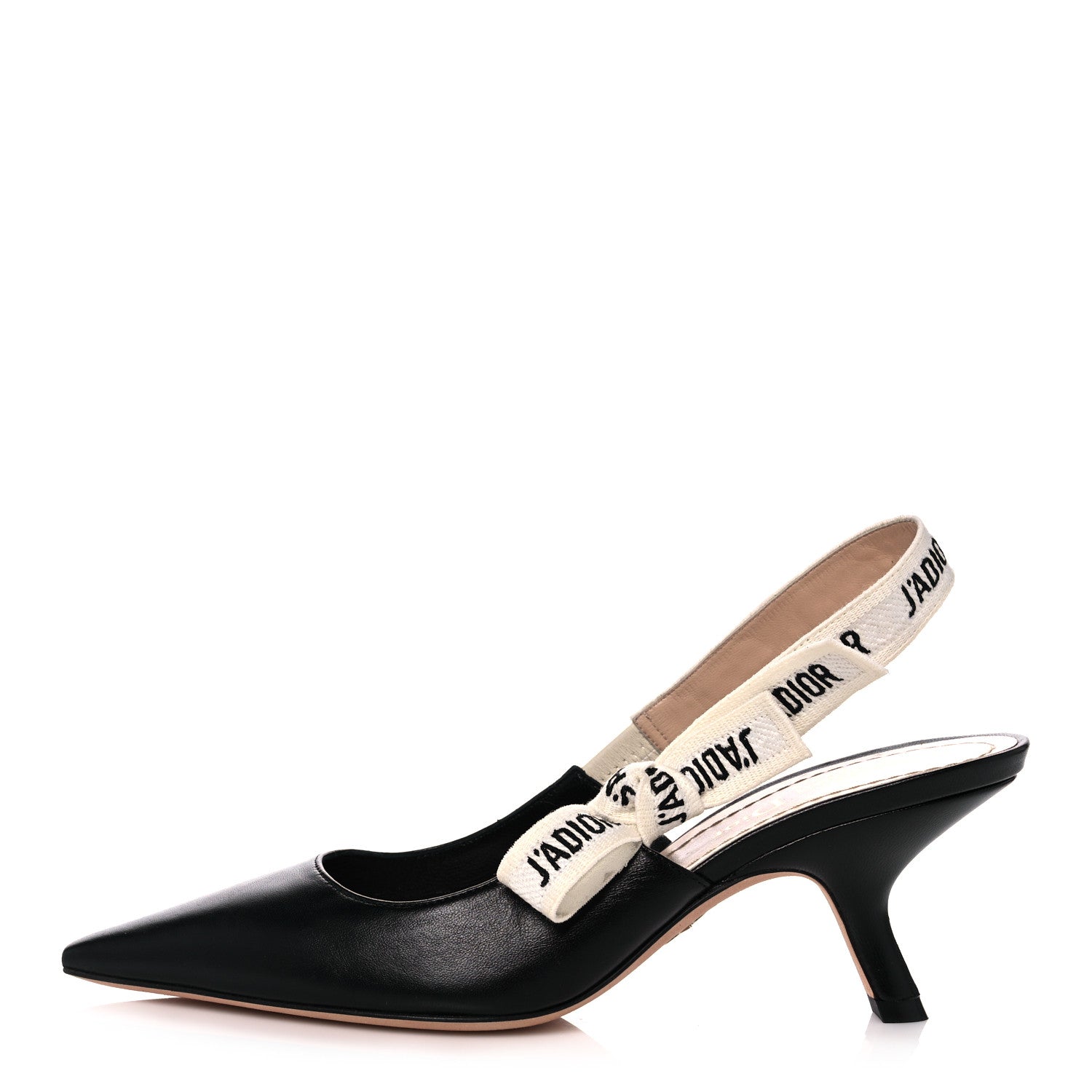 Christian Dior Lambskin Ribbon J'Adior Slingback 65mm Pumps 36 Black 1 of 10