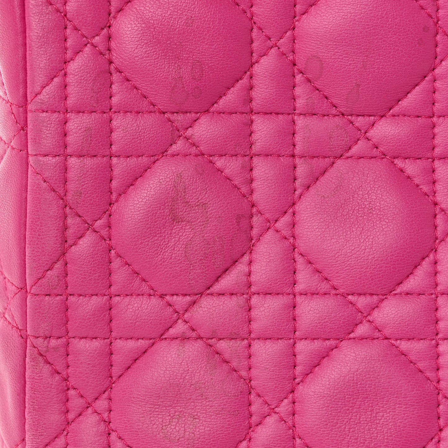 Lambskin Cannage Medium Lady Dior Pink