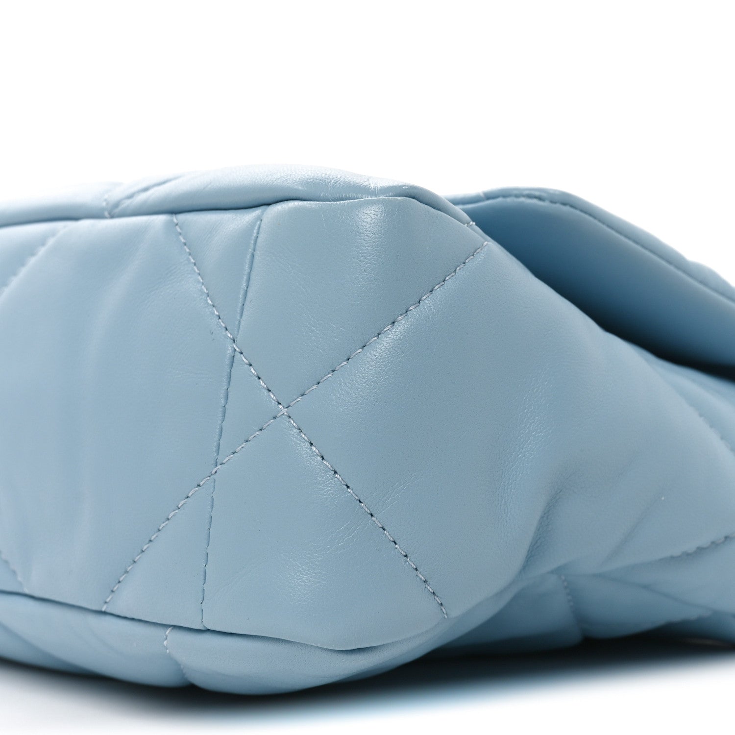 Chanel Lambskin Quilted Medium Chanel 19 Flap Light Blue Light Blue 10 of 10