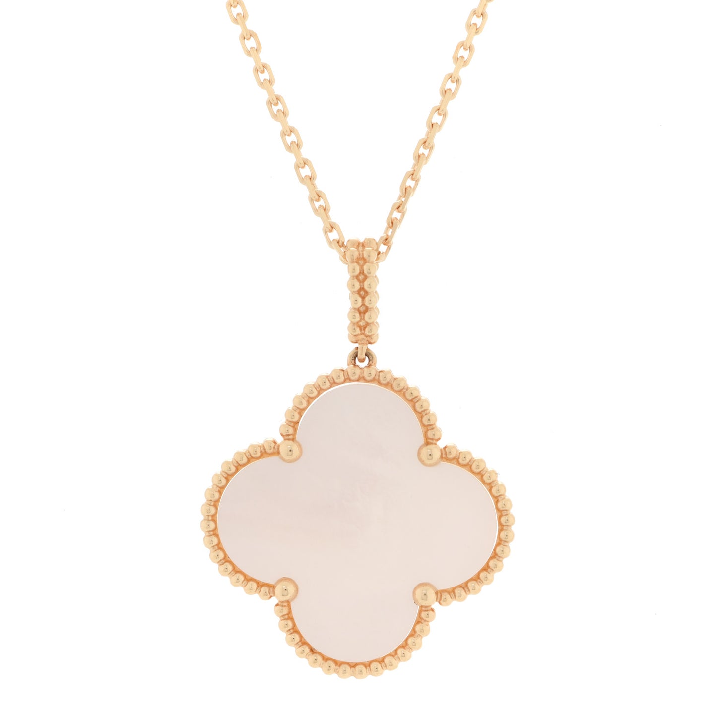 18K Yellow Gold Mother of Pearl Magic Alhambra Long Necklace