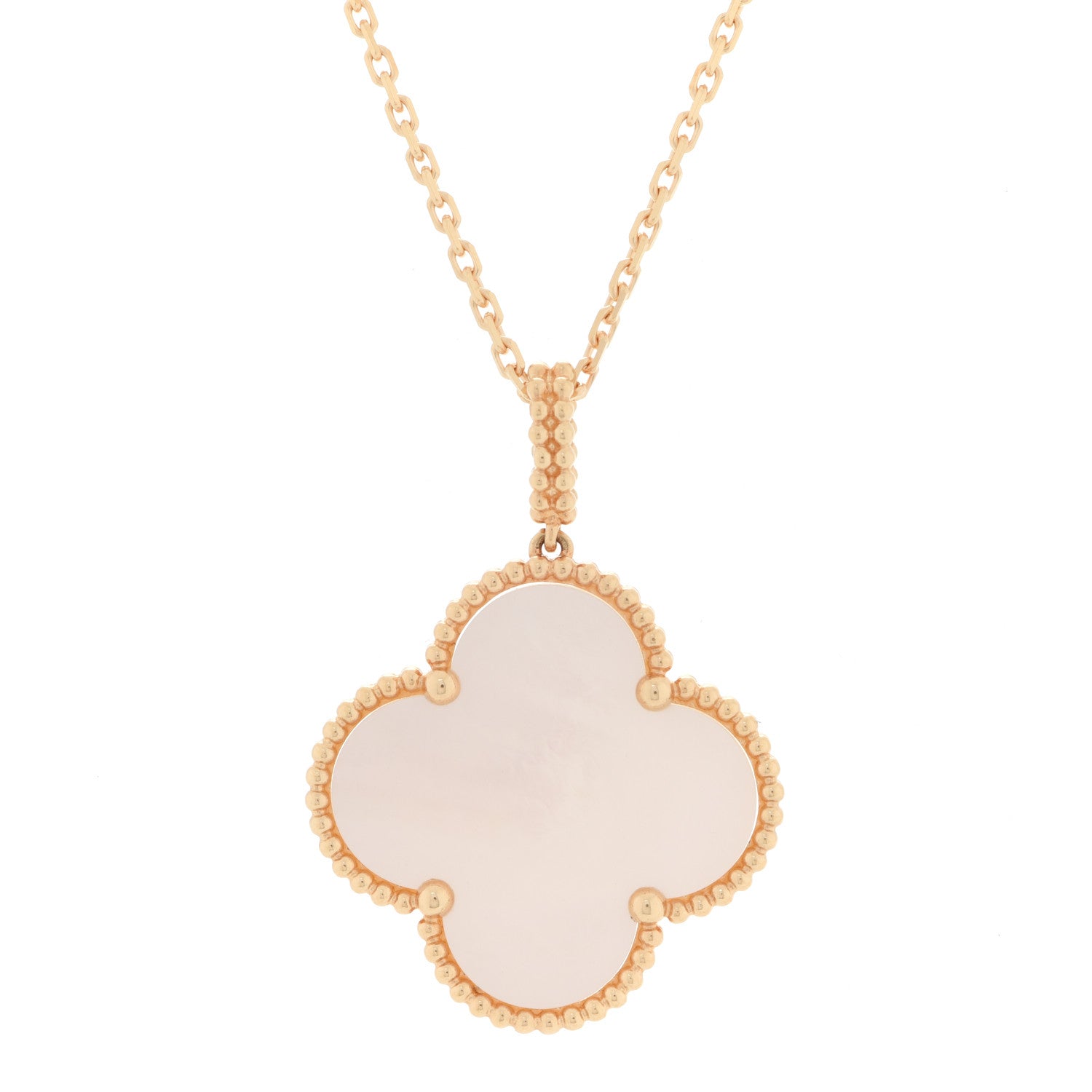 Van Cleef & Arpels 18K Yellow Gold Mother of Pearl Magic Alhambra Long Necklace 4 of 7