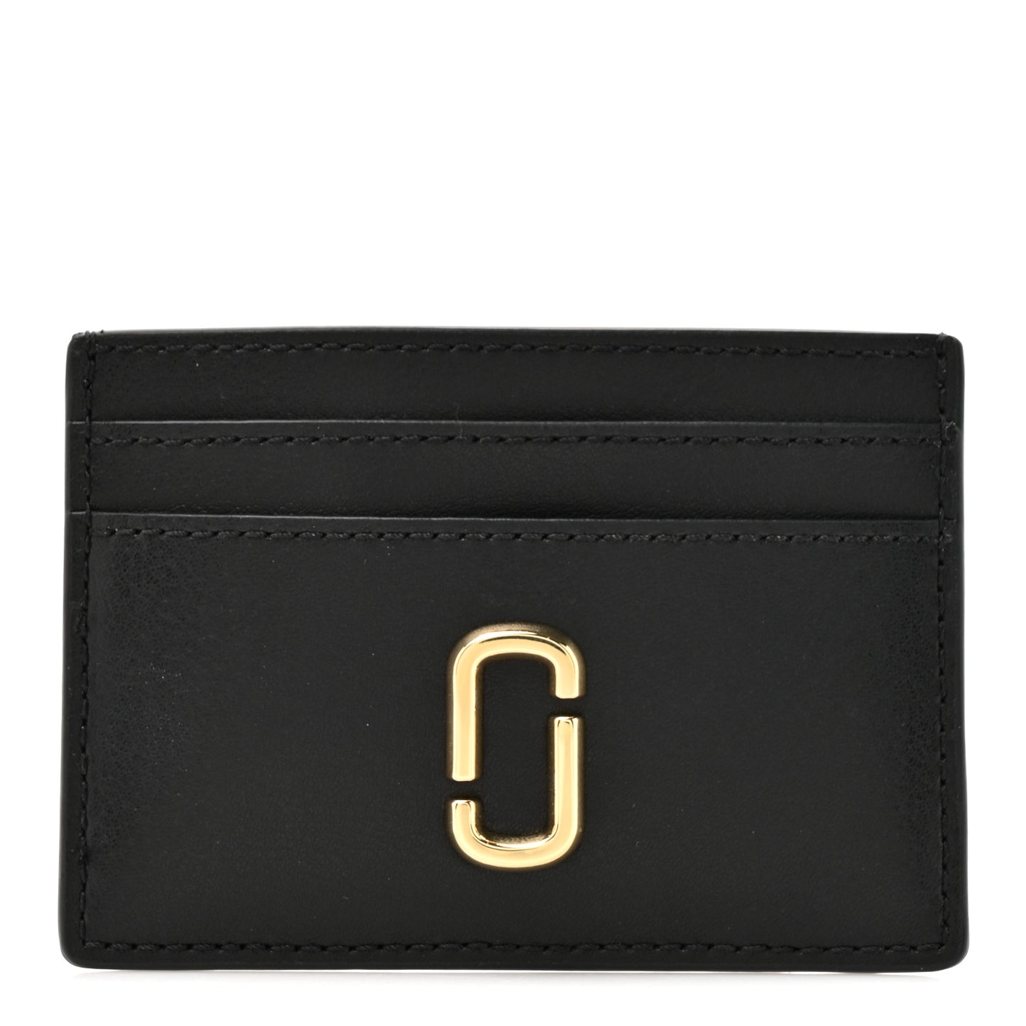 Calfskin Snapshot Card Holder Black