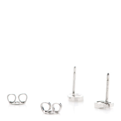 Gucci 18K White Gold Mini Running GG Stud Earrings 3 of 5