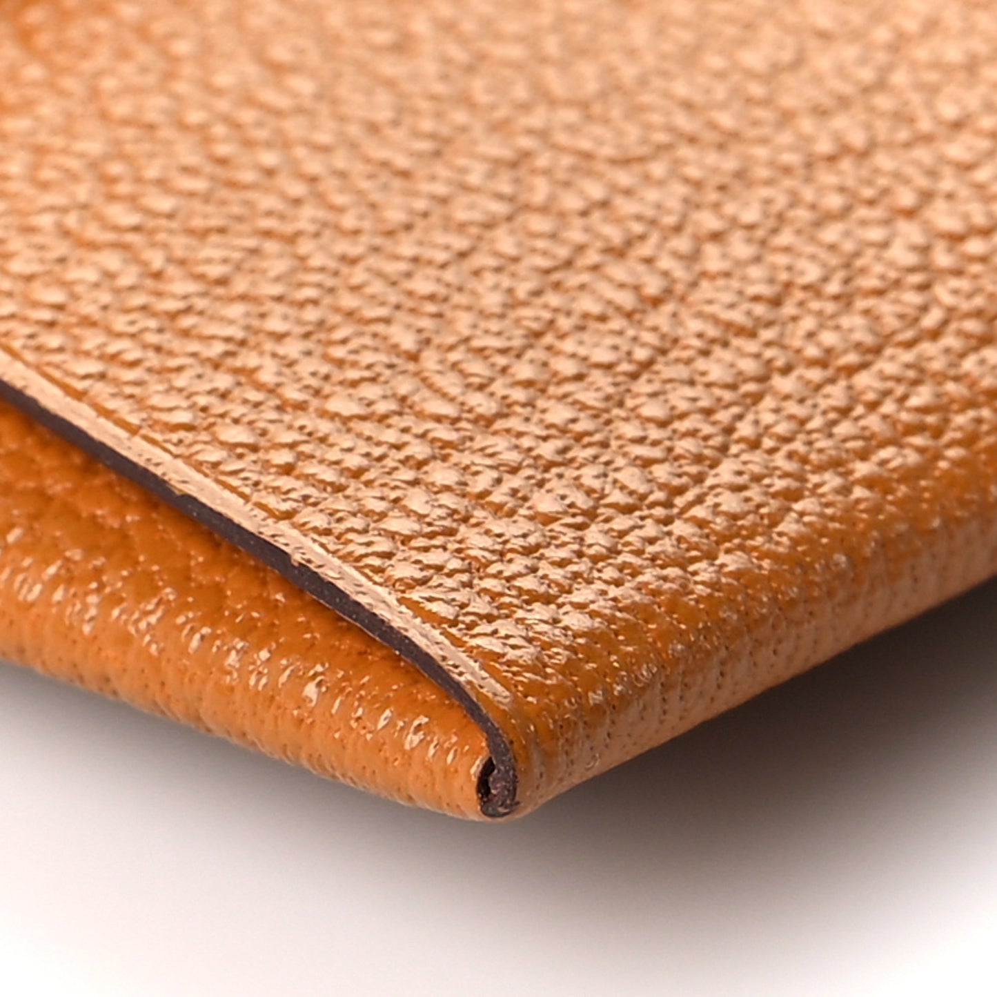 Chevre Mysore Bastia Verso Coin Purse Caramel Mauve Sylvestre