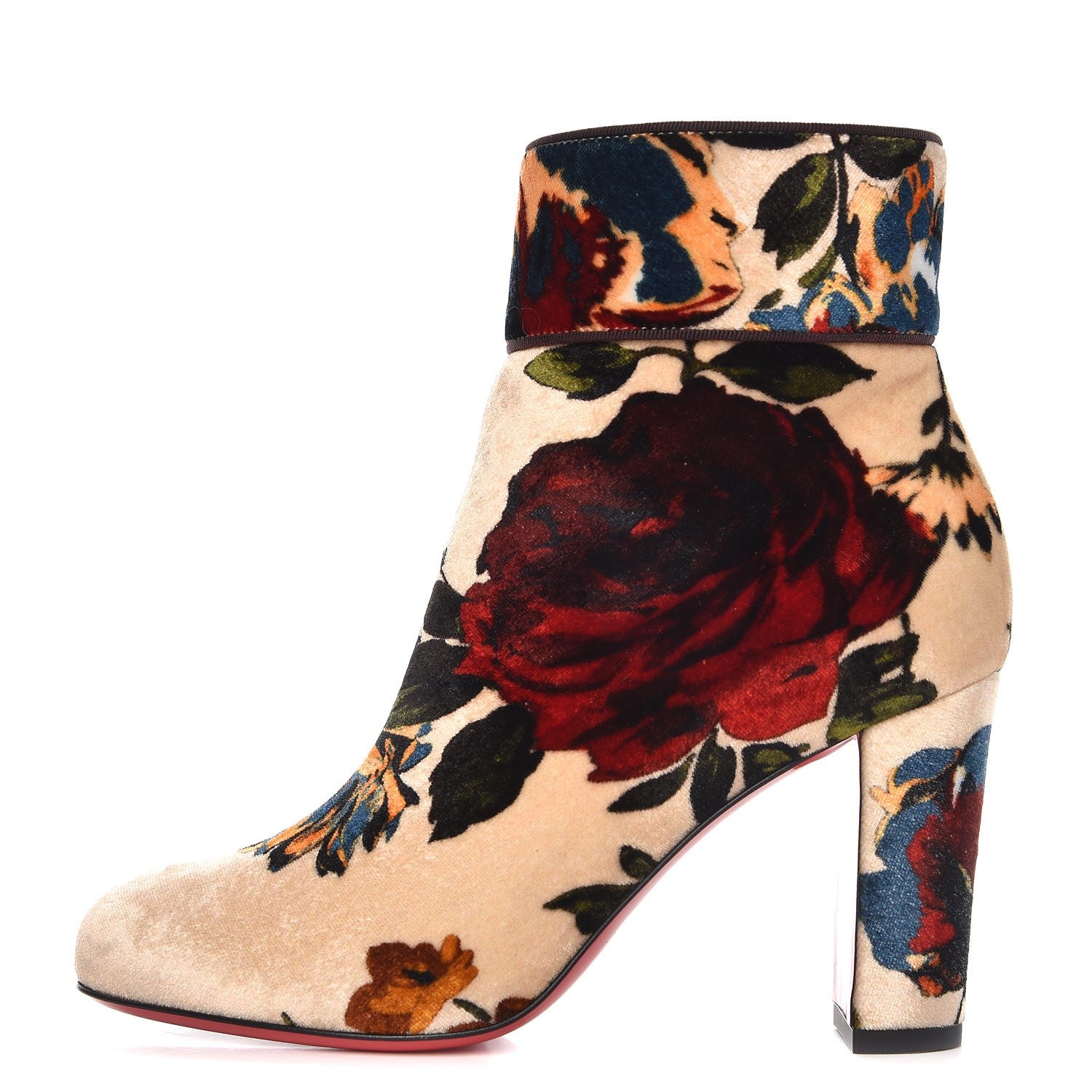 Christian Louboutin Veau Velours Moulamax 85 Booties 36 Nude 1 of 8