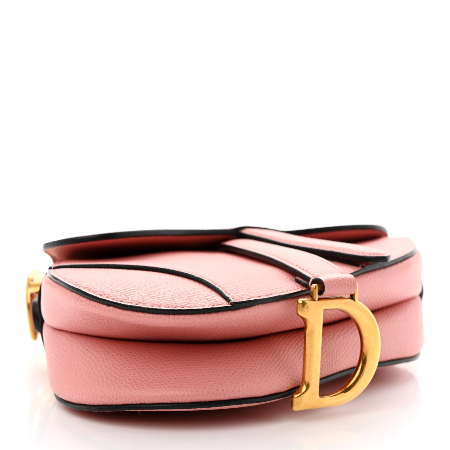 Christian Dior Grained Calfskin Mini Saddle Bag Pink 4 of 10