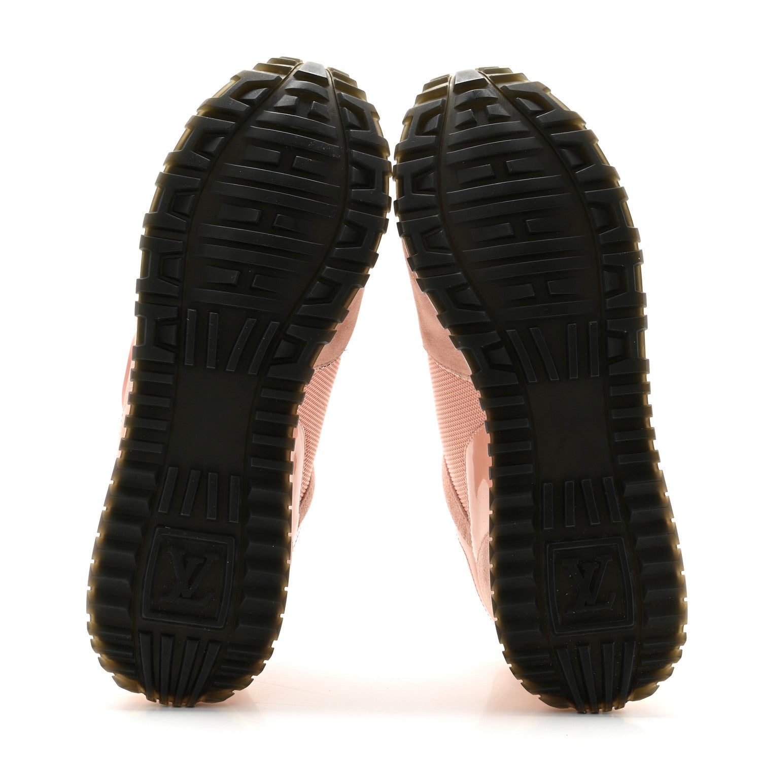 Louis Vuitton Suede Damier Azur Run Away Sneakers 39 Pink 5 of 7