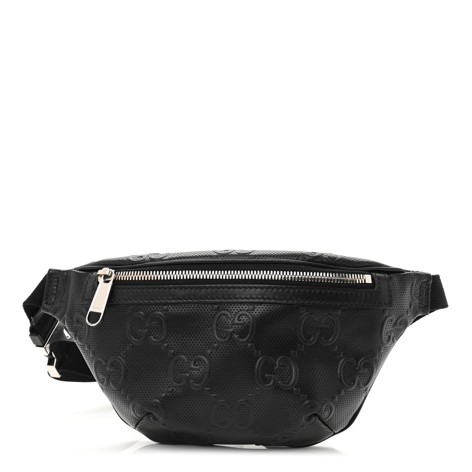 Gucci Calfskin GG Tennis Embossed Belt Bag Black 1 of 10