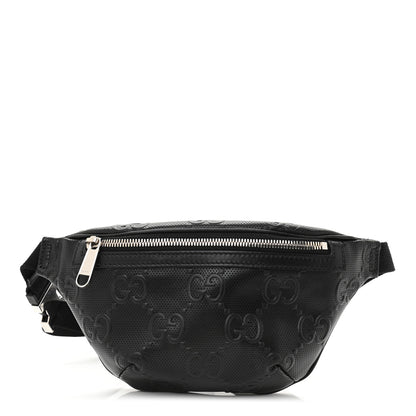Gucci Calfskin GG Tennis Embossed Belt Bag Black 1 of 10