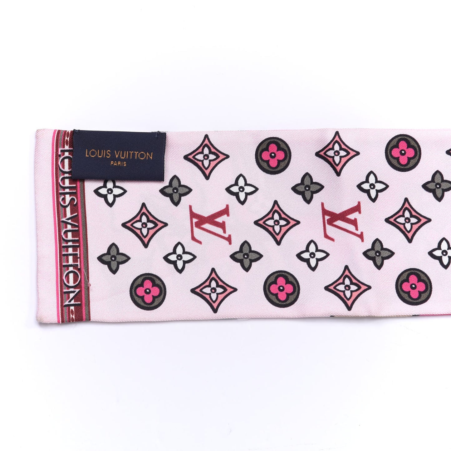 Silk Monogram Street Bandeau Rose