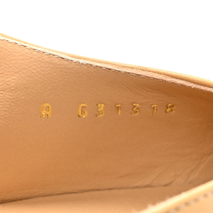 Chanel Goatskin Grosgrain Cap Toe CC Slingback Pumps 37.5 Beige Black 8 of 9