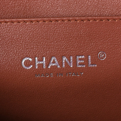 Chanel Iridescent Caviar Quilted Clutch With Chain Flap Light Brown 6 of 12
