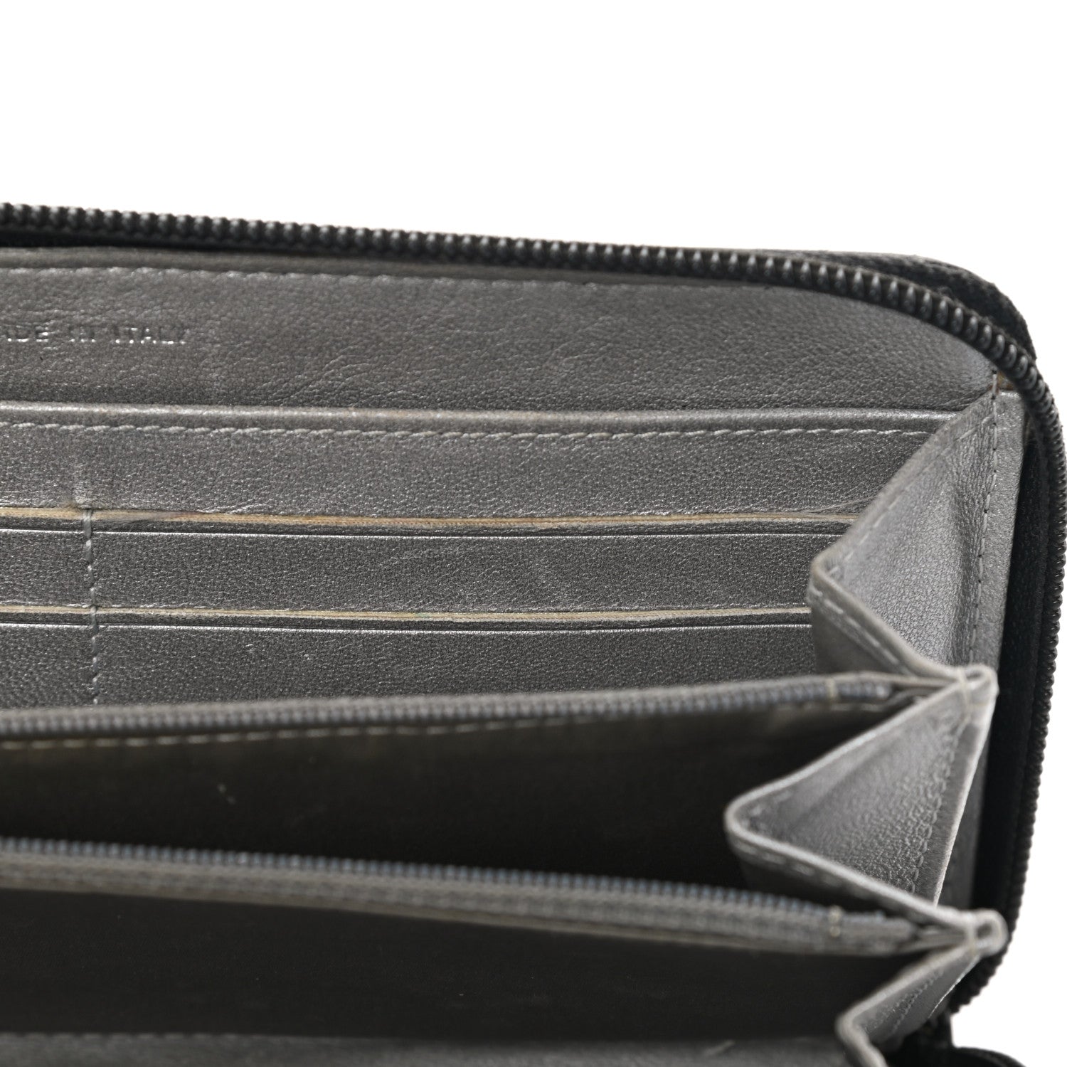 Chanel Lambskin Camellia Embossed Large Zip Around Gusset Wallet Black 10 of 18
