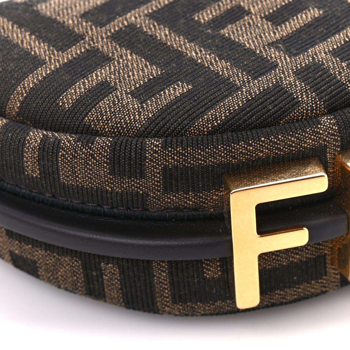 Fabric Jacquard FF 1974 Nano Fendigraphy Hobo Charm Tobacco Moro