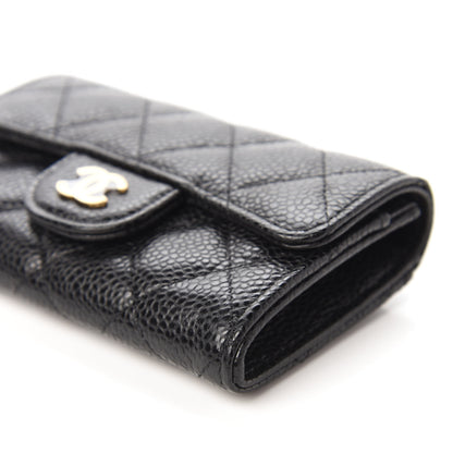 Chanel Caviar Quilted Flap Card Holder Wallet Black 7 of 12