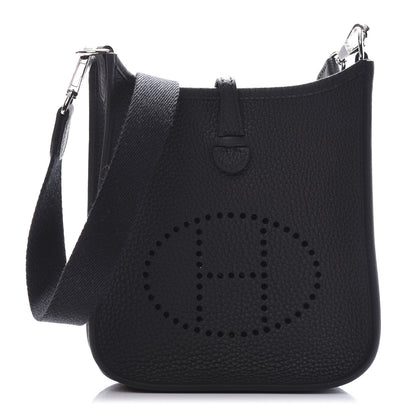 Hermes Taurillon Clemence Evelyne TPM Black 1 of 11
