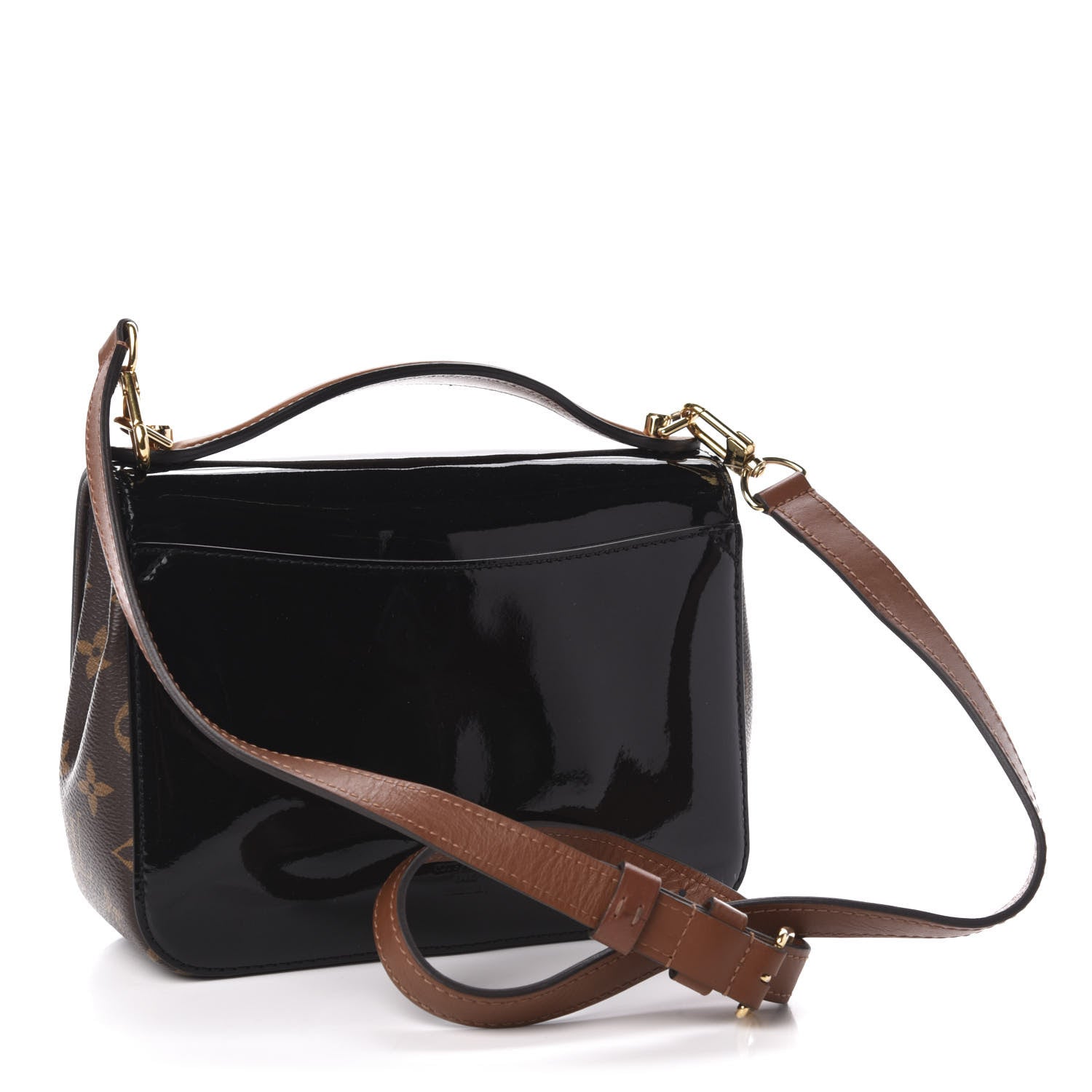 Louis Vuitton Patent Calfskin Monogram Cherrywood BB Black 3 of 10