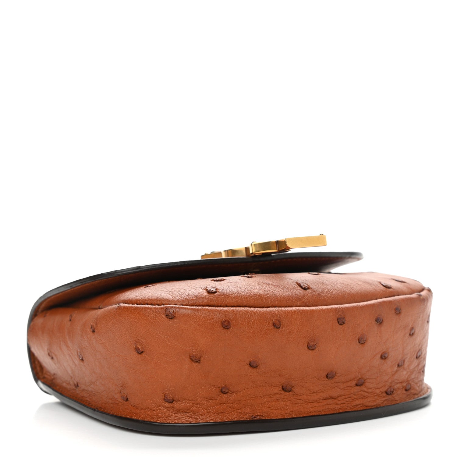 Saint Laurent Ostrich Mini Classic Monogram Kaia Satchel Brick 3 of 9