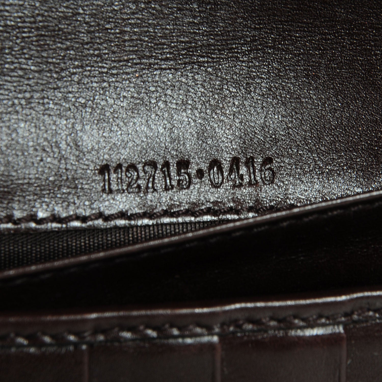 Gucci Guccissima Margaux Calfskin Metal Bar Continental Flap Wallet Chocolate 8 of 9
