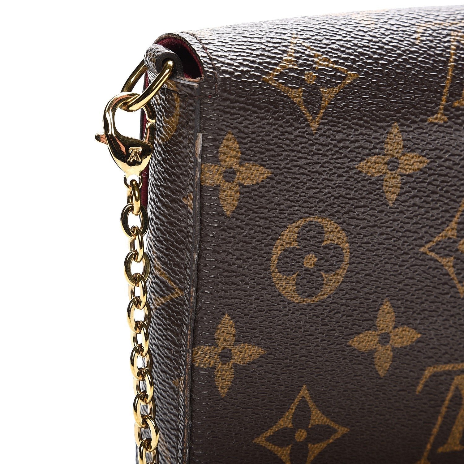 Louis Vuitton Monogram Pochette Felicie Chain Wallet Fuchsia 13 of 13