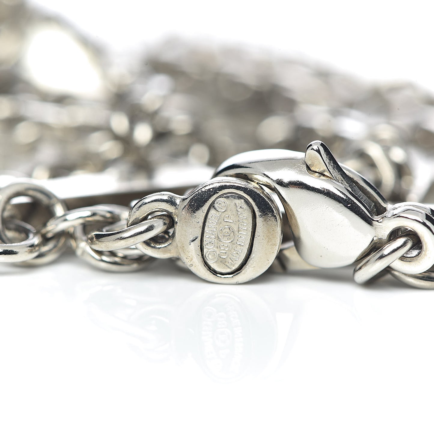 Crystal Star CC Multi Strand Bracelet Silver