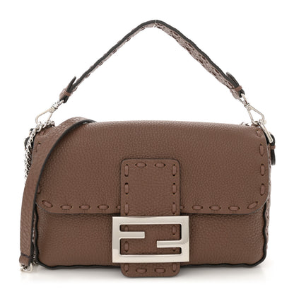 Fendi Cuoio Roma Sellerissima Nappa Sintetica Tape Stitch Mini Baguette Fettuccia 1 of 11