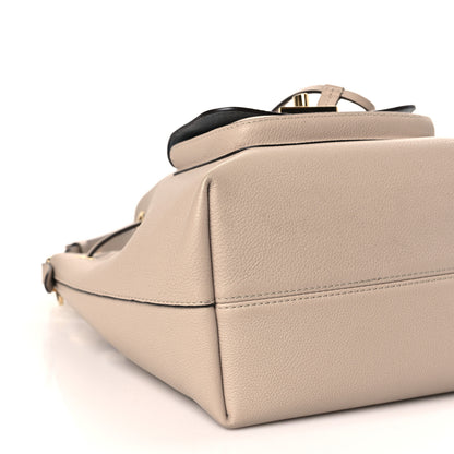 Louis Vuitton Calfskin Lockme Bucket MM Greige 7 of 8