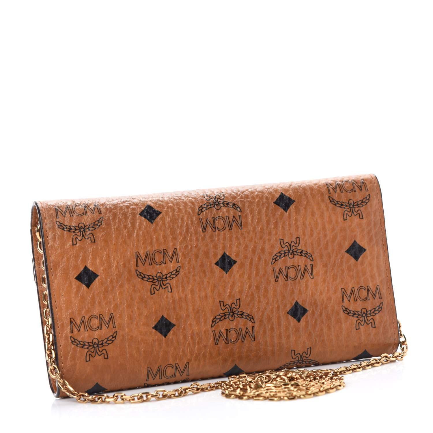 MCM Visetos Large Patricia Wallet On Chain Cognac 3 of 11