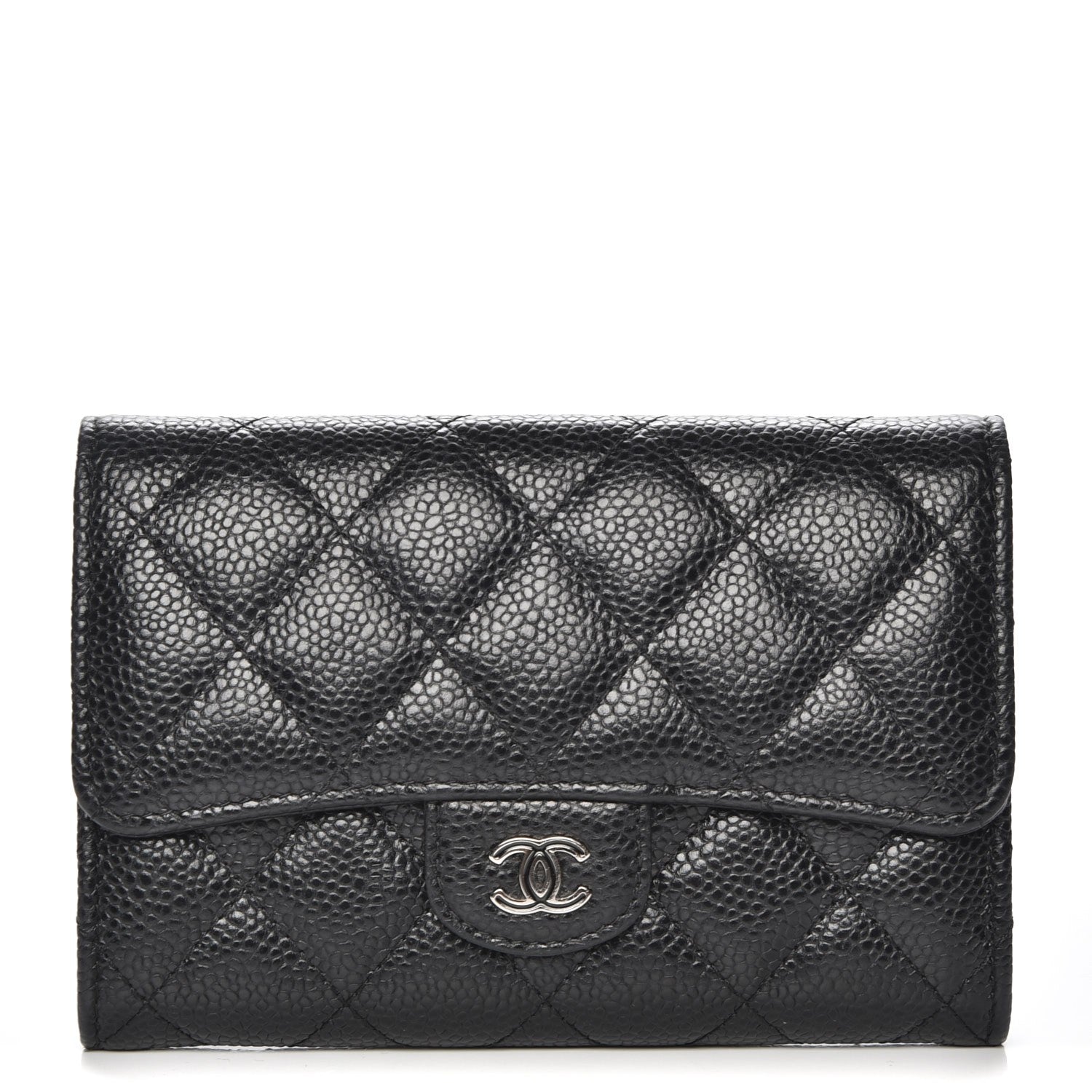 Chanel Caviar Quilted Small Flap Wallet Black 1 of 8