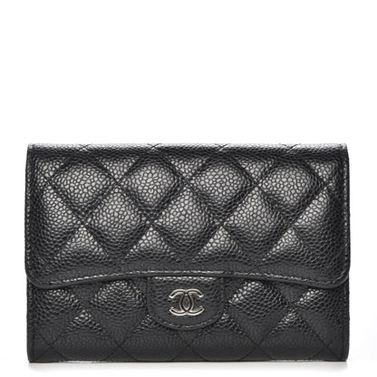 Chanel Caviar Quilted Small Flap Wallet Black 1 of 8