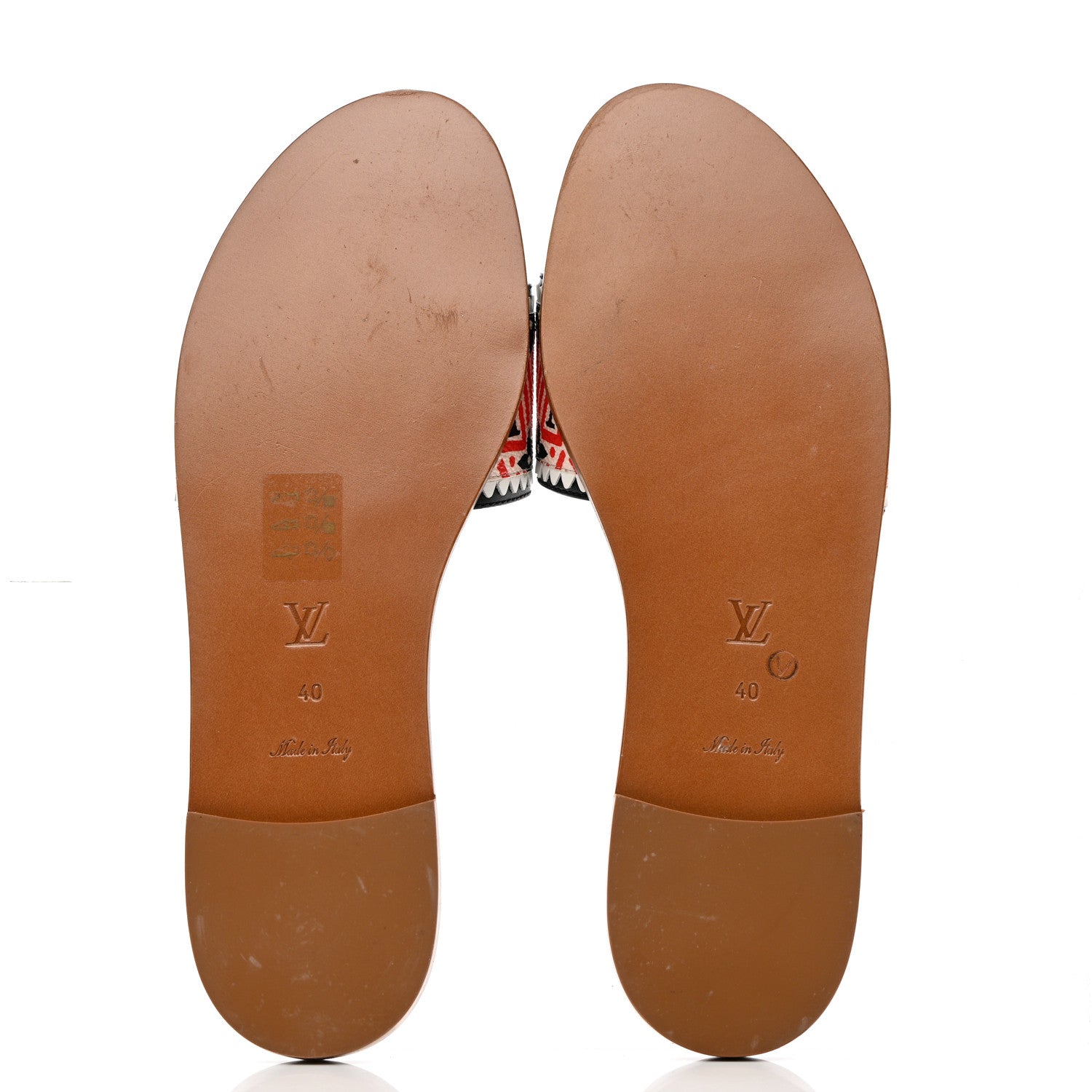 Louis Vuitton Monogram Crafty Lock It Flat Mule 40 Creme Rouge 5 of 9