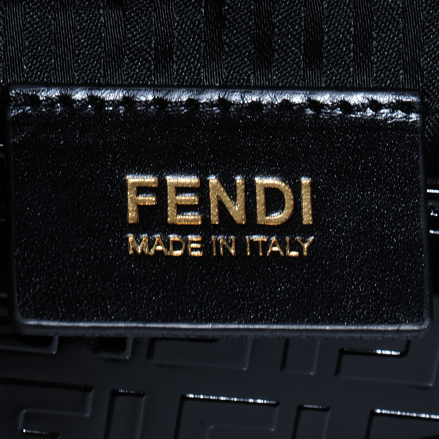 Fendi Patent FF Embossed Forever Mini Mama Baguette Black 10 of 13
