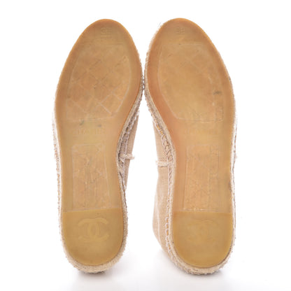 Chanel Toile CC Espadrilles 38 Beige Black 6 of 11