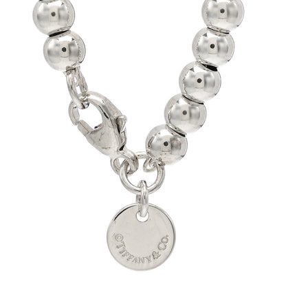Tiffany Sterling Silver 4mm Bow Bead Bracelet 4 of 5