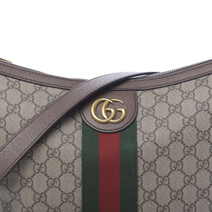 Gucci GG Supreme Monogram Web Small Ophidia Half Moon Hobo Brown 10 of 10