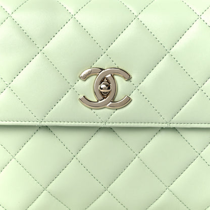 Chanel Lambskin Quilted Small Trendy CC Flap Dual Handle Bag Light Green 7 of 9