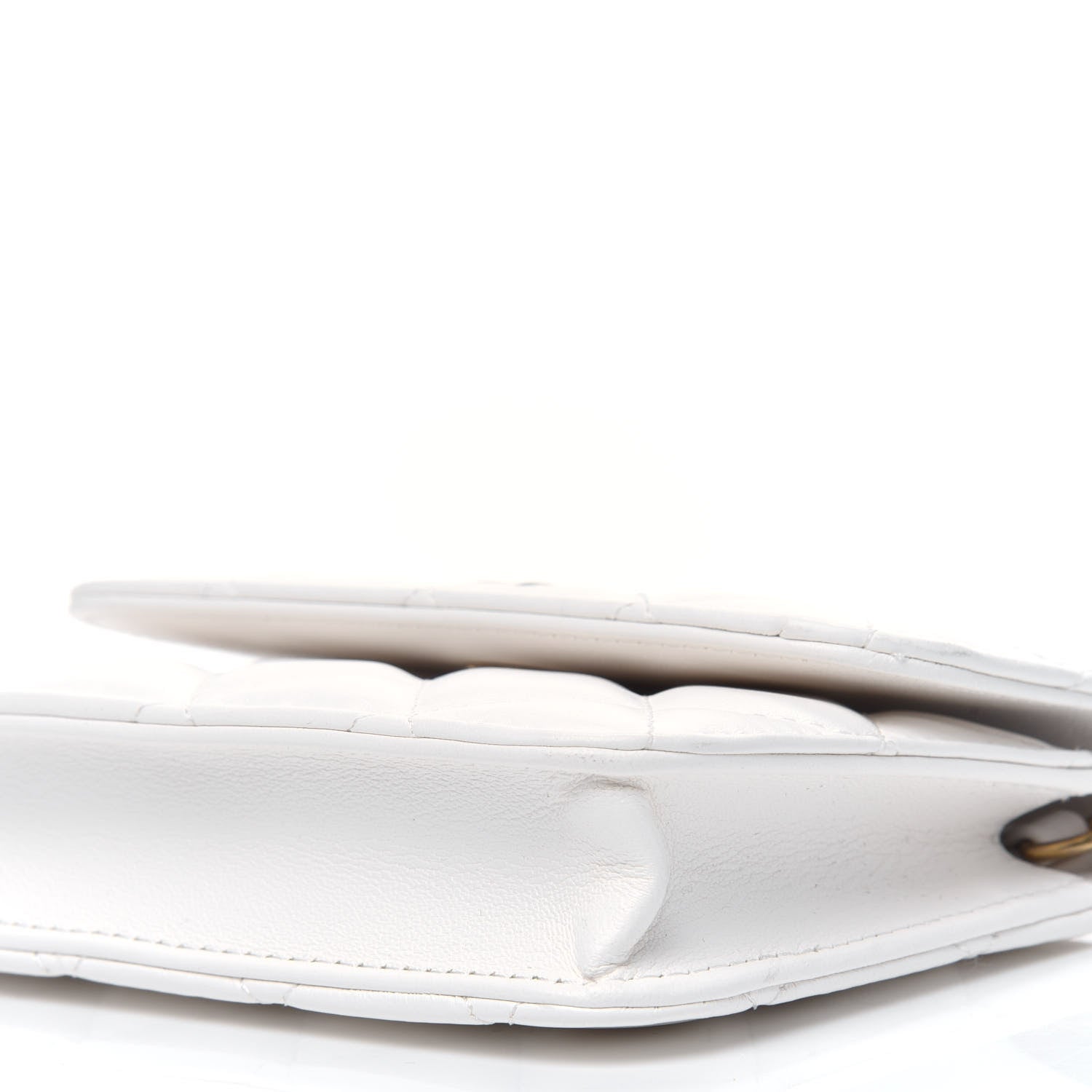 Chanel Lambskin Quilted Pearl Crush Clutch With Chain White 11 of 14