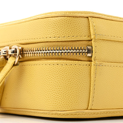 Chanel Caviar Quilted Small CC Filigree Vanity Case Yellow 10 of 13