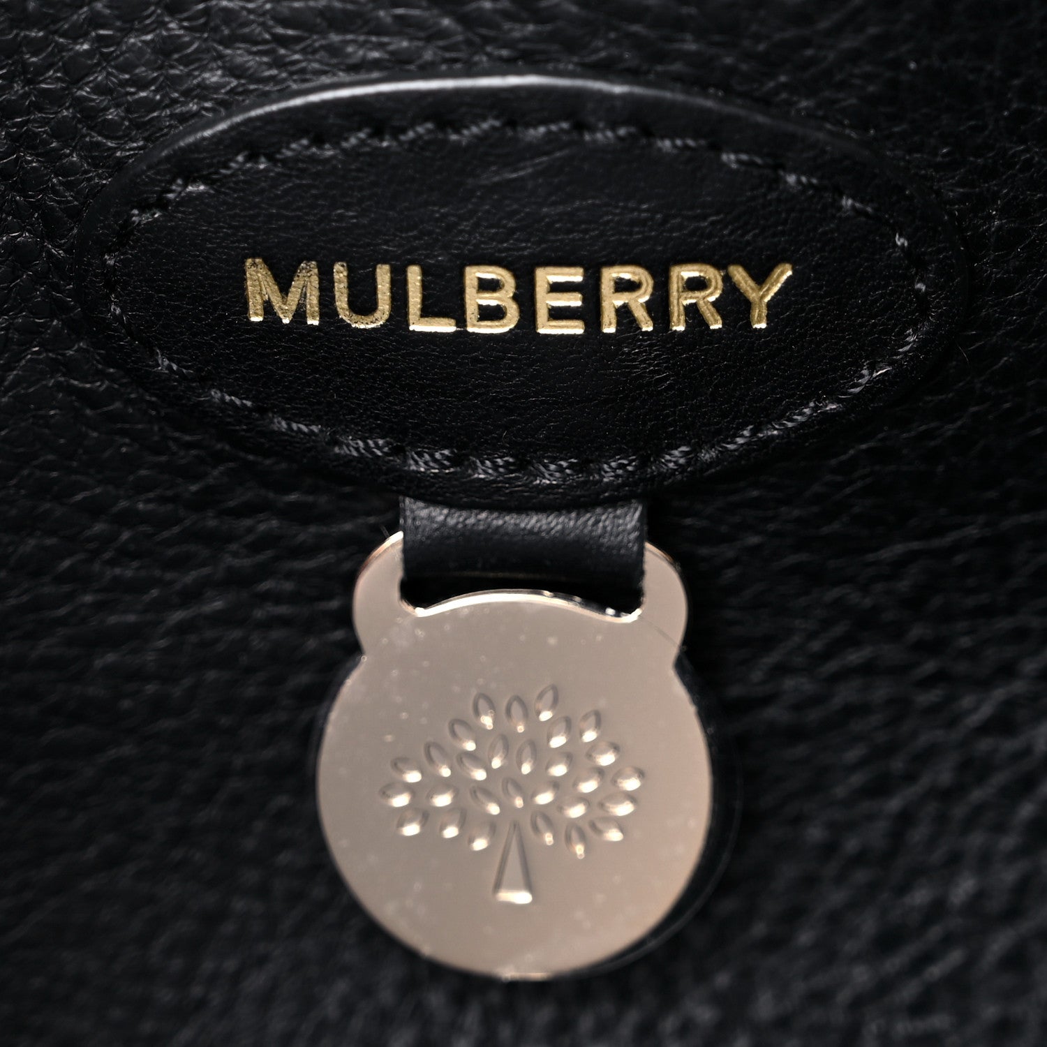 Mulberry Small Classic Grain Bayswater Black 6 of 13