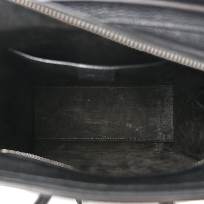 Celine Drummed Calfskin Nano Luggage Black 5 of 10