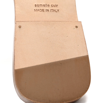 Hermes Box Calfskin Oran Sandals 37 Gold 9 of 11