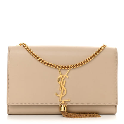 Saint Laurent Smooth Calfskin Medium Classic Monogram Kate Tassel Satchel Nude Powder 1 of 14