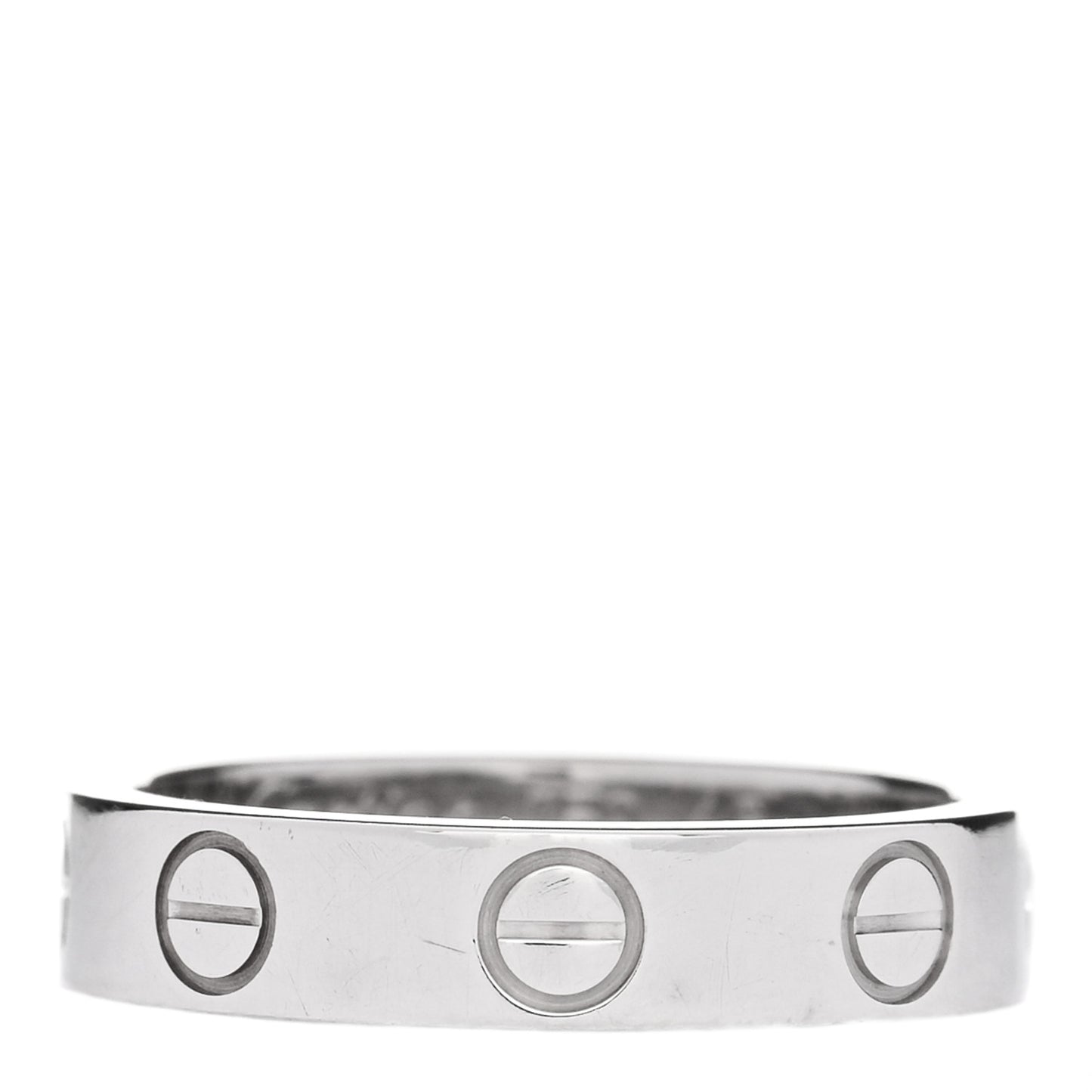 18K White Gold 3.5mm LOVE Wedding Band Ring 46 3.75