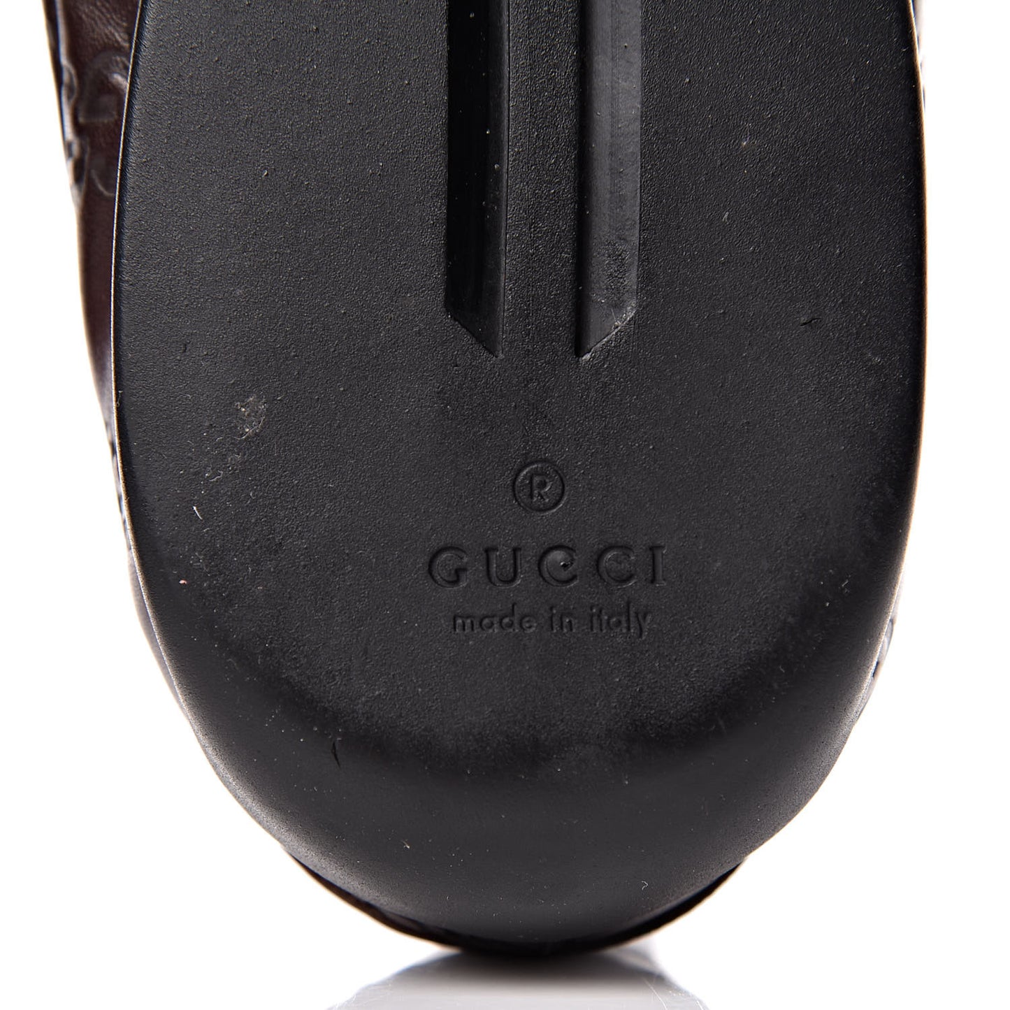 Guccissima Mens Penny Driver Loafers 9 Chocolate