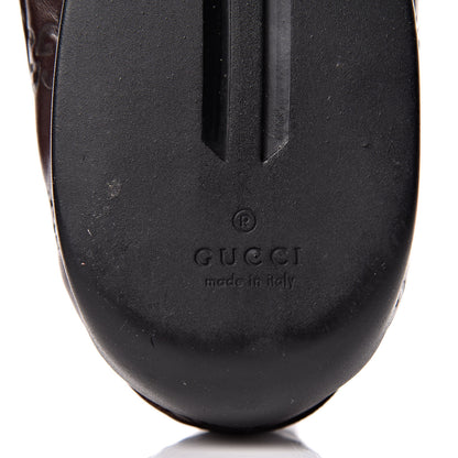 Gucci Guccissima Mens Penny Driver Loafers 9 Chocolate 9 of 12