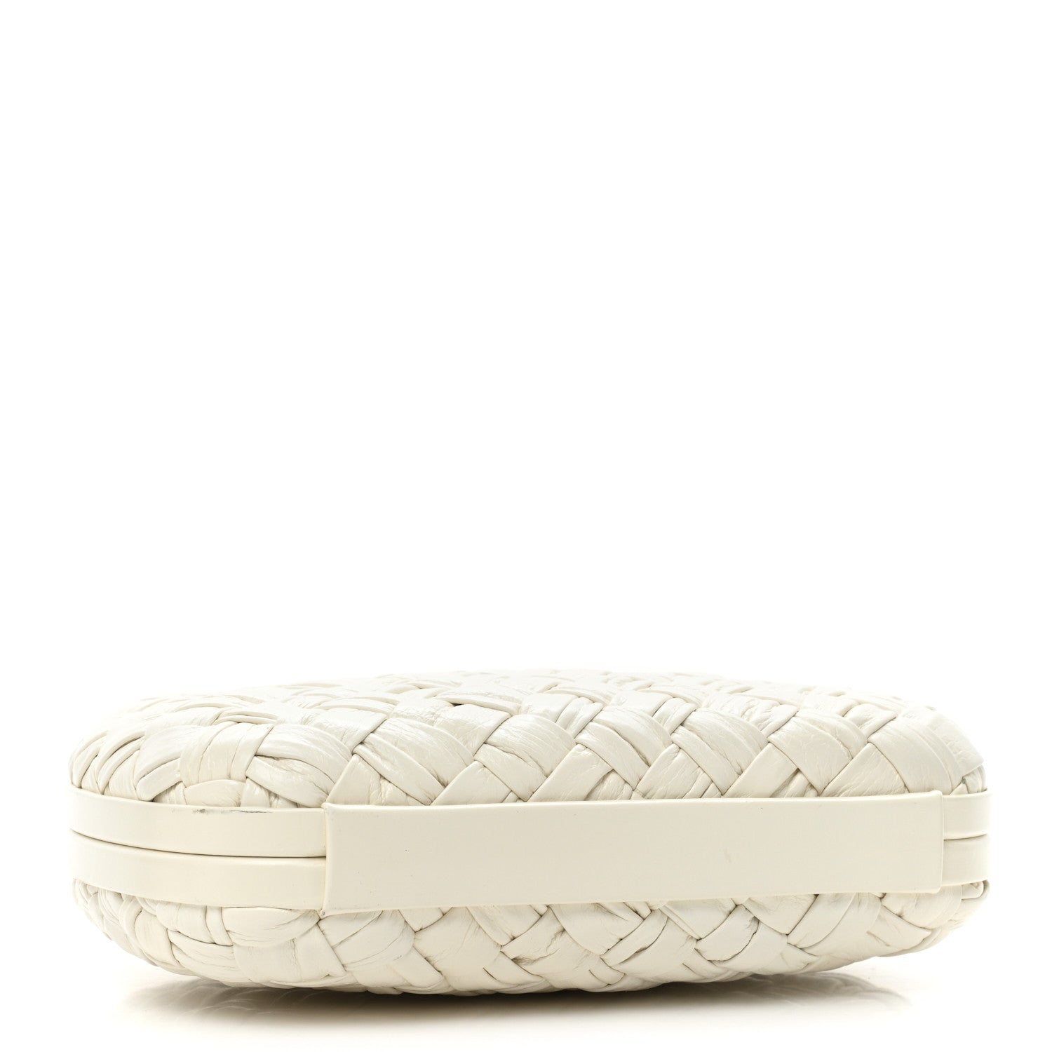 Bottega Veneta Foulard Intrecciato Minaudiere Knot Clutch Bone 4 of 13